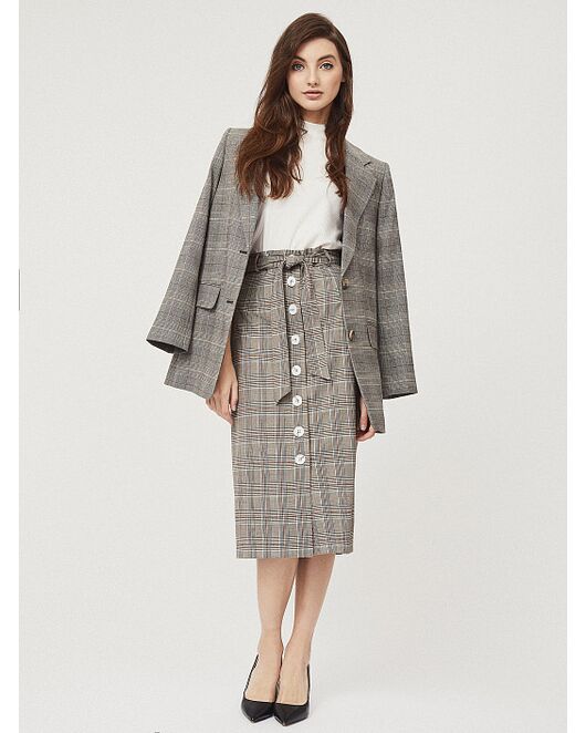 Юбка в клетку с поясом от byME 