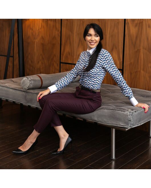 Под пуговицы с супатной застежкой белый воротник и манжеты  -7660 от DoubleCuff 