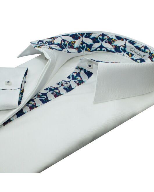 Женская рубашка  под пуговицы с супатной застежкой-7656 от DoubleCuff 