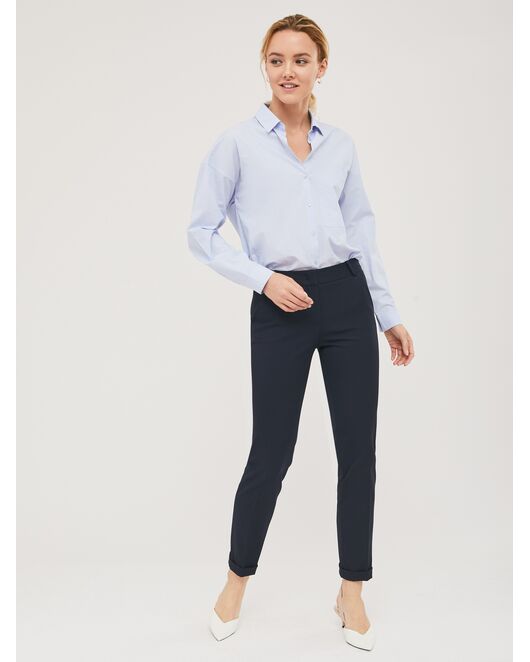 Брюки из поливискозы с отворотами от  