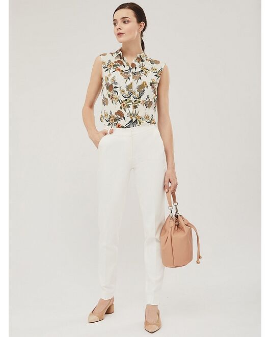 Брюки из хлопка экрю от  