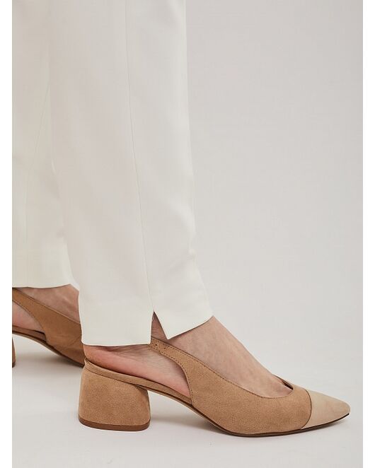 Брюки из хлопка экрю от  