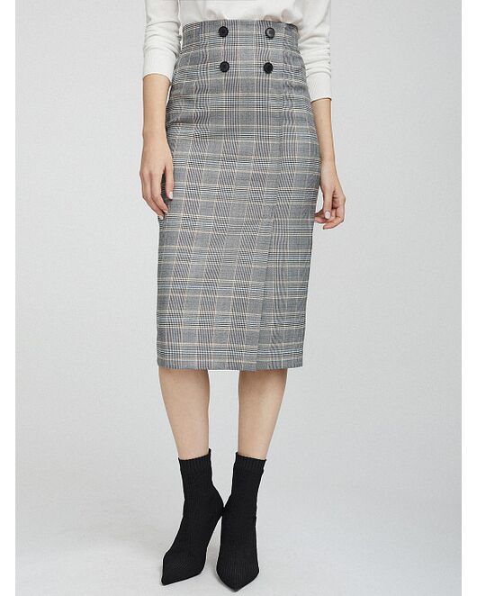 Юбка облегающего кроя с принтом от byME 