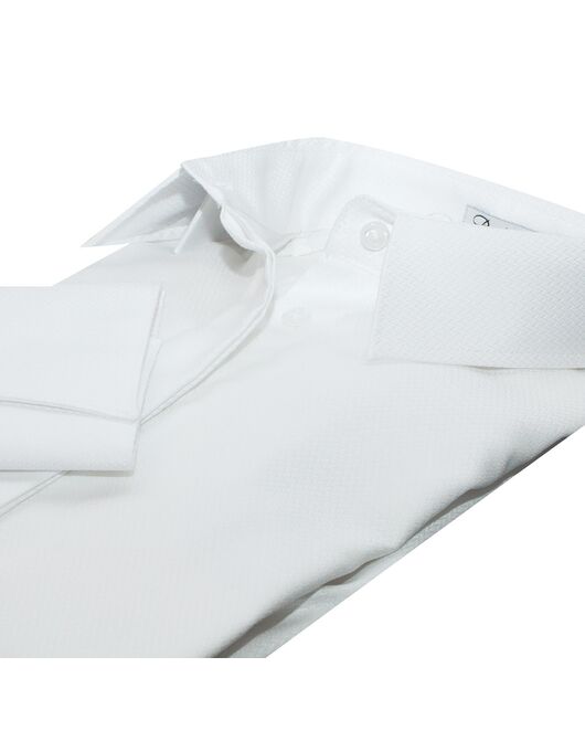 Женская рубашка под пуговицы приталенная Non-Iron белая - 7756 от DoubleCuff 