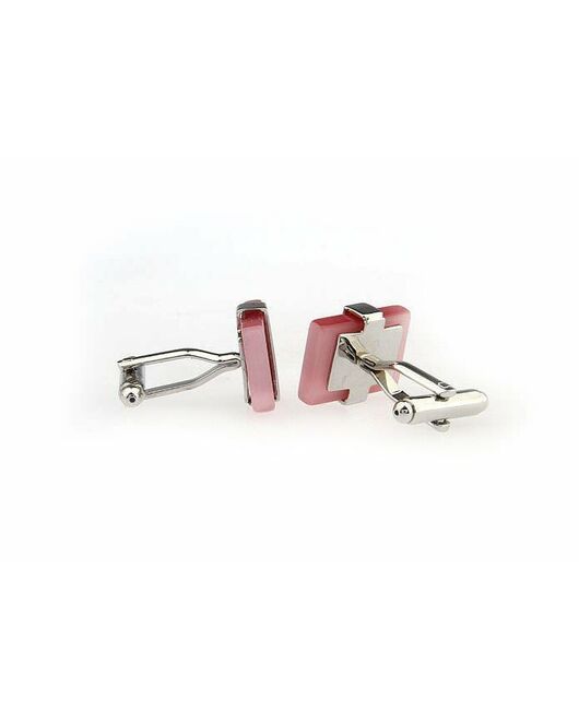 Запонки прямоугольные розовые - 170835 от  