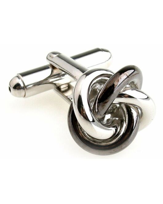 Запонки серебристо-черные - 56539 от  