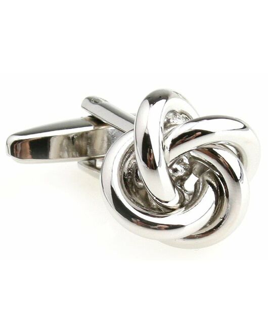 Запонки узелки серебристые - 156541 от  