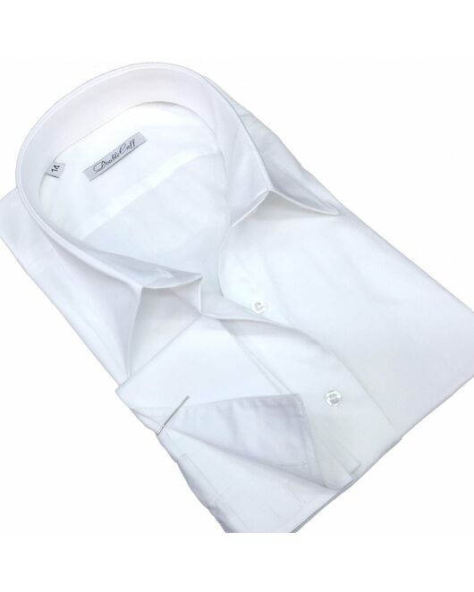 Приталенная женская рубашка под запонки белая - 2032 от DoubleCuff 