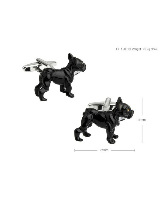 Запонки французский бульдог - 190013 от  