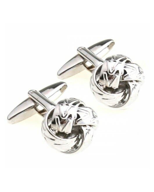 Запонки узелки серебристые - 156514 от  