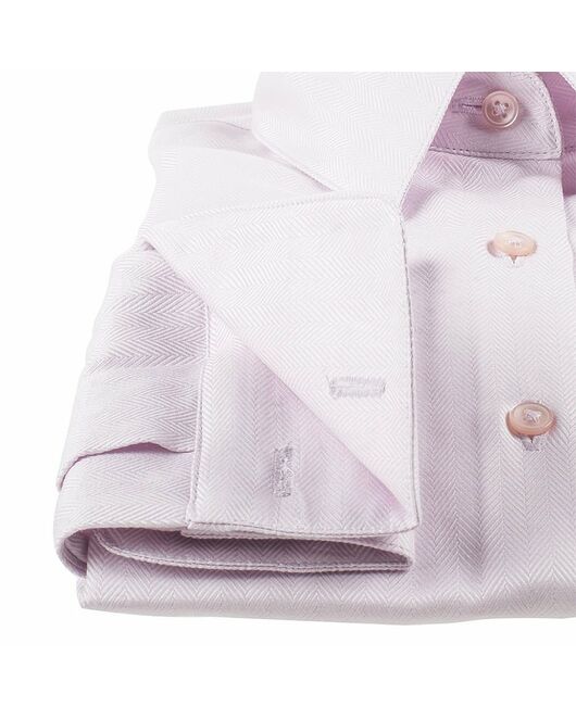 Приталенная женская рубашка под запонки розовая - 5070 от DoubleCuff 