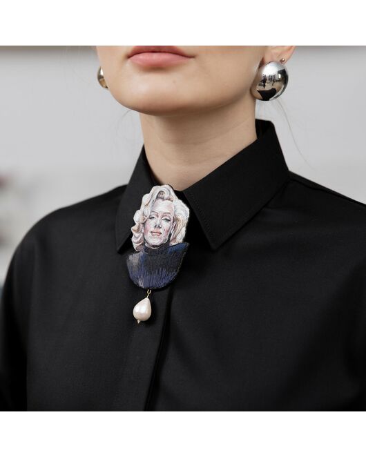 Женская рубашка оверсайз черная - 7910 от byME 