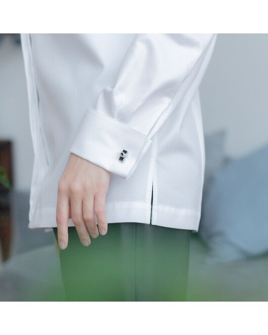 Женская рубашка под запонку белая - 7914 от byME  Женская рубашка под запонку белая - 7914 от byME