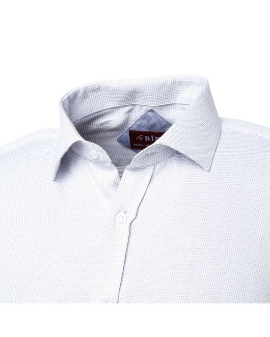 Мужская рубашка белая в мелкую точку - 50229 от  