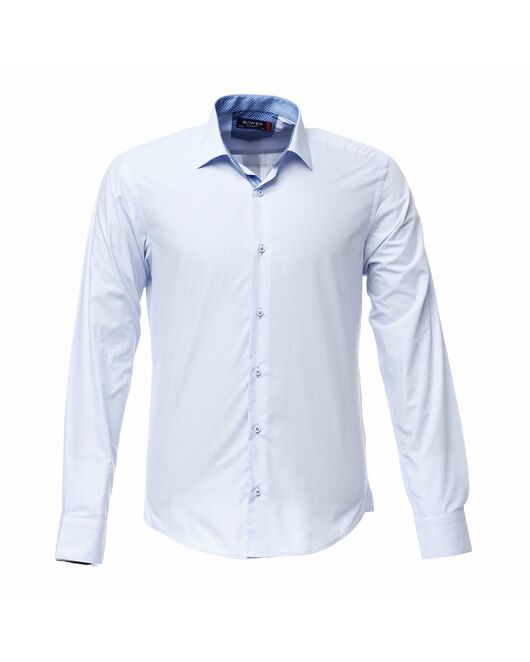 Мужская рубашка голубая с отделкой - 50235 от  