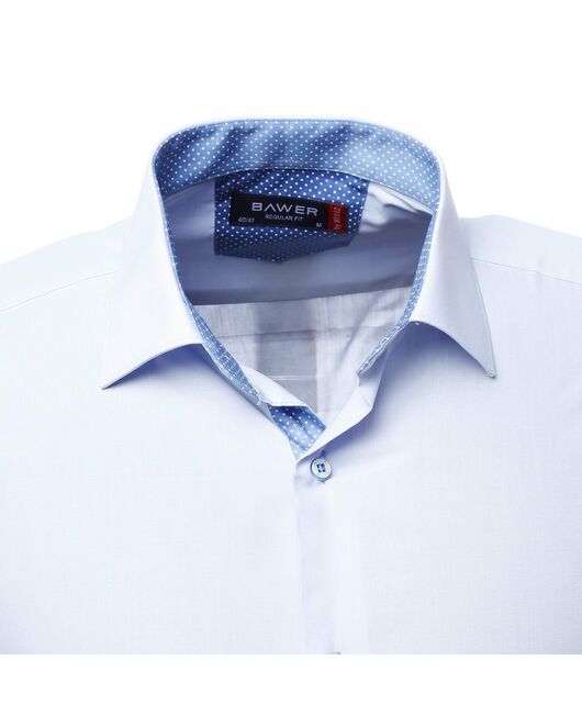 Мужская рубашка голубая с отделкой - 50235 от  