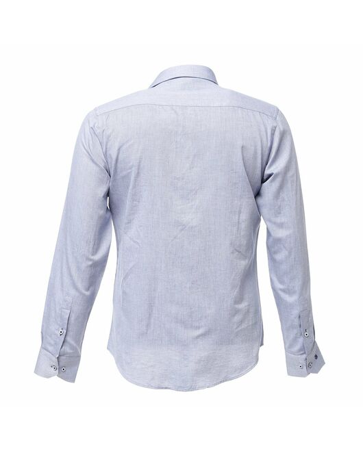 Мужская рубашка серо-синяя с отделкой - 50236 от  