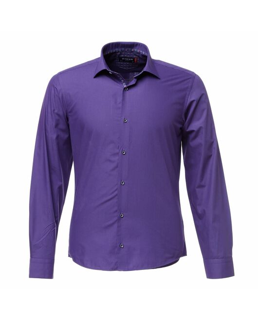 Мужская рубашка фиолетовая с отделкой - 50238 от Bawer  Мужская рубашка фиолетовая с отделкой - 50238 от Bawer