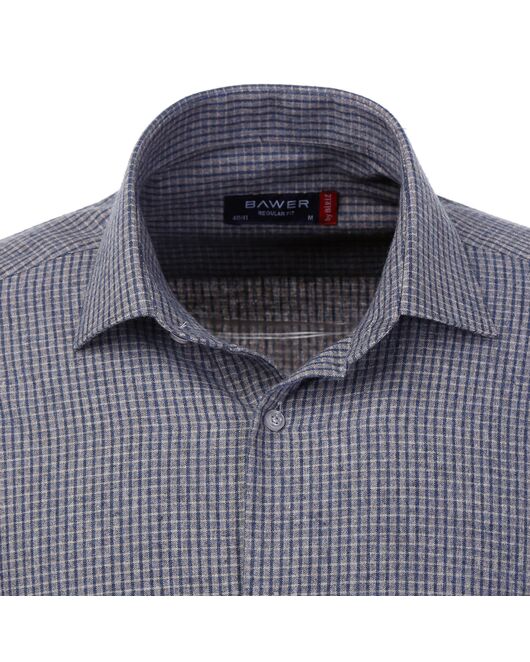 Мужская рубашка фланелевая в мелкую клетку  - 50240 от Bawer 