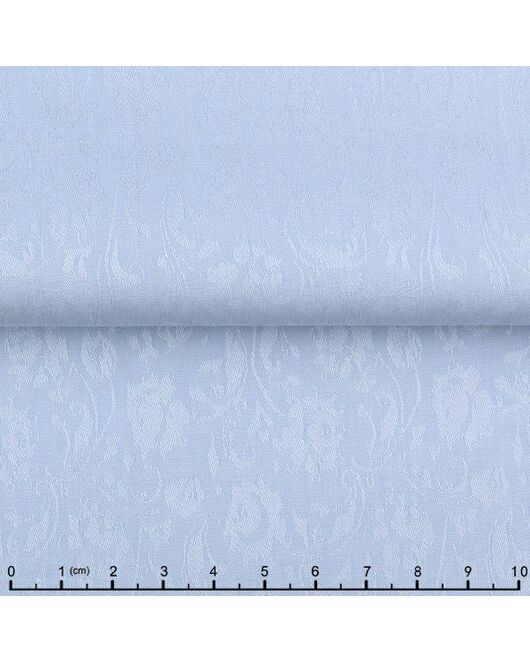 Женская рубашка под запонки голубая Non-Iron жаккард  - 5114f