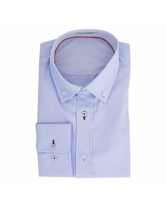 Мужская рубашка приталенная под пуговицы голубая - 50244 от  