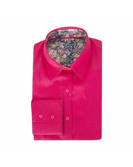 Женская рубашка под пуговицы малиновая - 5095 от DoubleCuff 