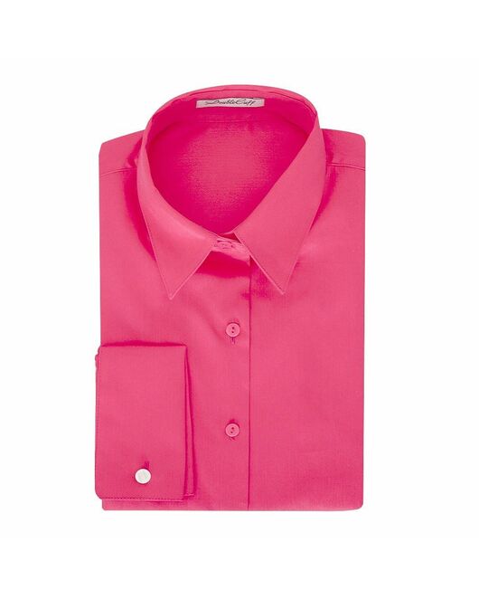 Женская рубашка под запонки малиновая - 5099 от DoubleCuff 