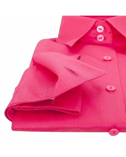 Женская рубашка под запонки малиновая - 5099 от DoubleCuff 