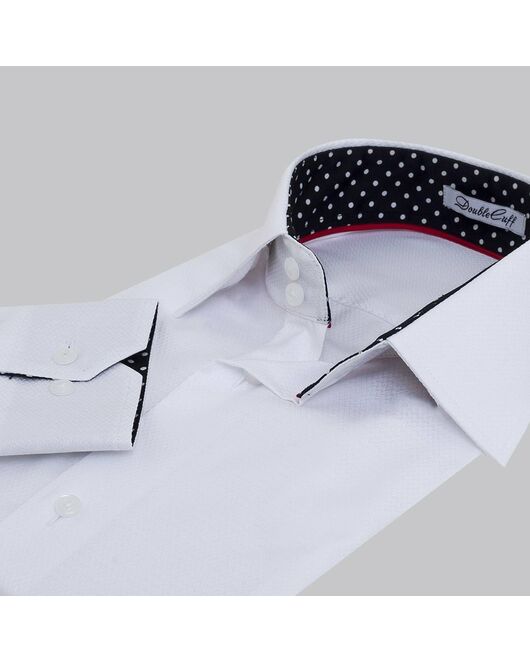 Мужская рубашка белая под пуговицы  Non-Iron - 5117 от DoubleCuff  Мужская рубашка белая под пуговицы  Non-Iron - 5117 от DoubleCuff