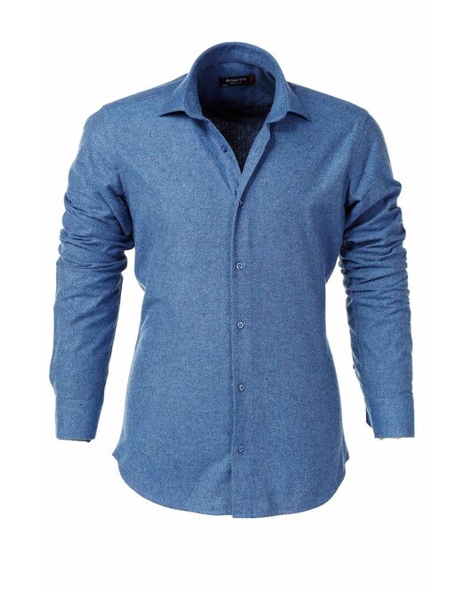 Мужская рубашка фланелевая синего цвета  - 5135 от Bawer 